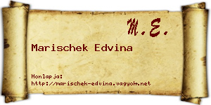 Marischek Edvina névjegykártya